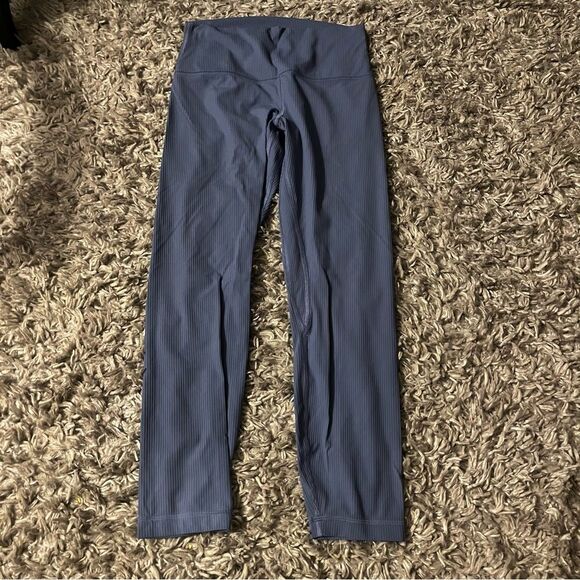 Lululemon align 25” ribbed leggings oasis blue size 8 - Picture 1 of 5